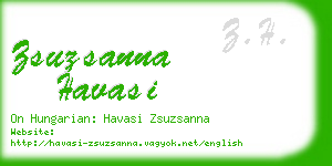 zsuzsanna havasi business card